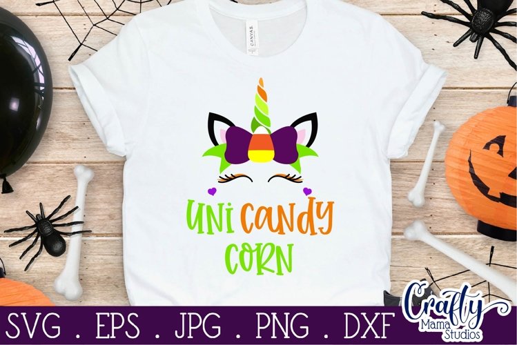 Uni Candy Corn Svg, Halloween Unicorn, Unicorn Candy Svg example image 1