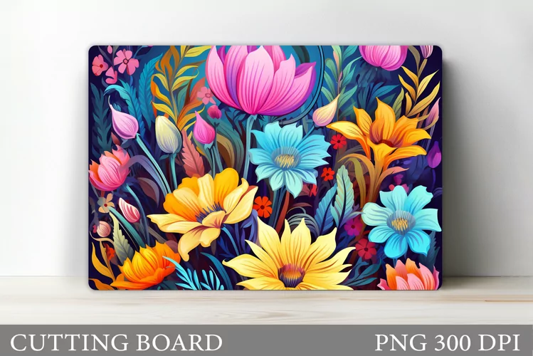 Flowers Cutting Board. Floral Cutting Board Design