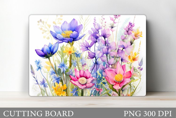 Flowers Cutting Board. Wildflowers Cutting Board Design example image 1