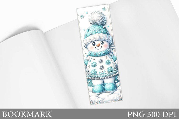 Snowman Bookmark Sublimation. Christmas Bookmark Design