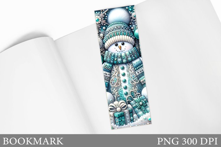 Snowman Bookmark Sublimation. Christmas Bookmark Design