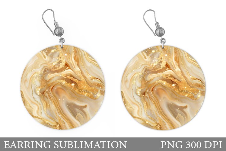 Alcohol Ink Earring Design. Texture Earring Sublimation