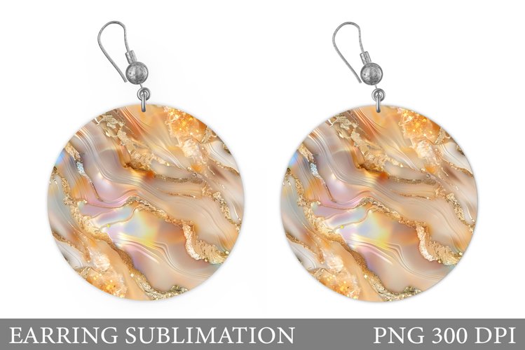 Alcohol Ink Earring Design. Abstract Earring Sublimation