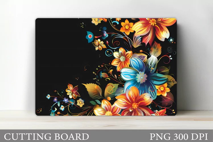Flowers Cutting Board Design. Flowers Kitchen Cutting Board