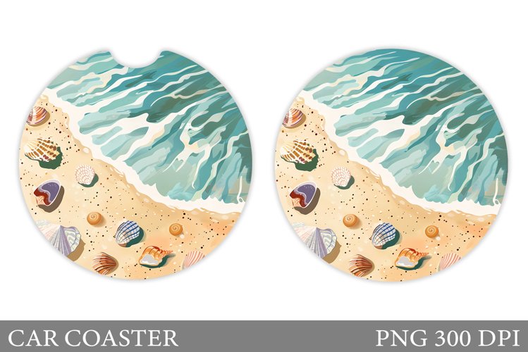Sea Car Coaster Sublimation. Sea Sublimation