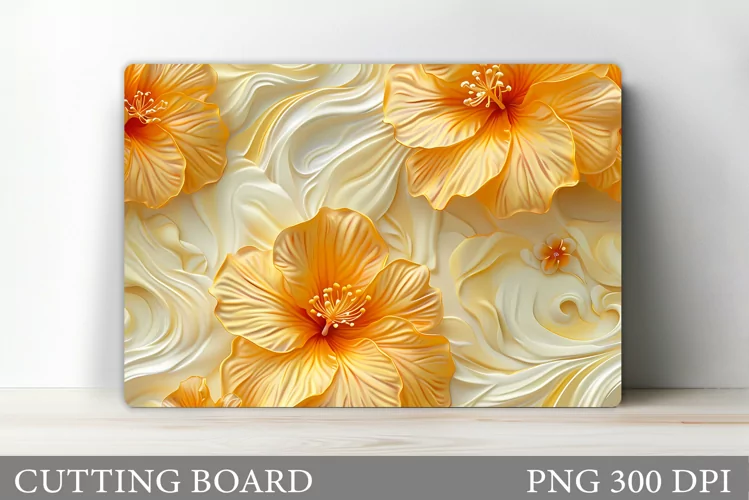 Flowers Cutting Board. Floral Cutting Board Design
