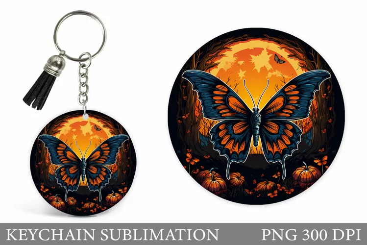 Butterfly Halloween Keychain. Butterfly Keychain Design