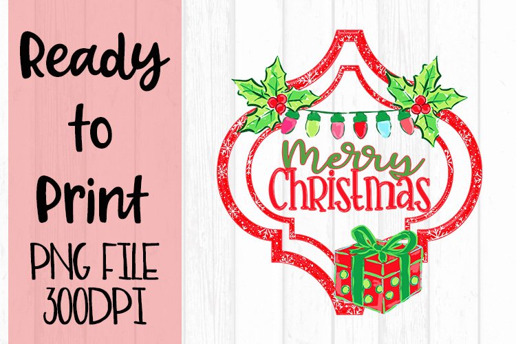 Ornament Christmas Tea Towel Ready to Print example image 1