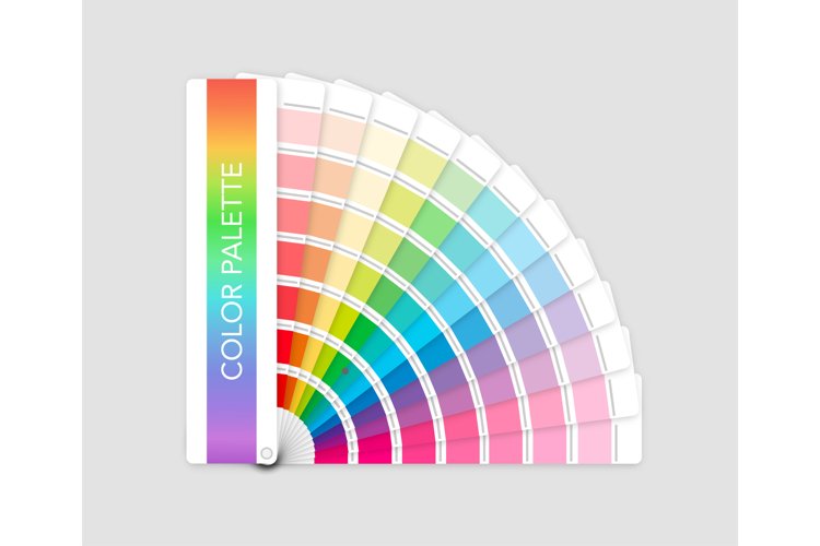 Color palette guide on grey background example image 1