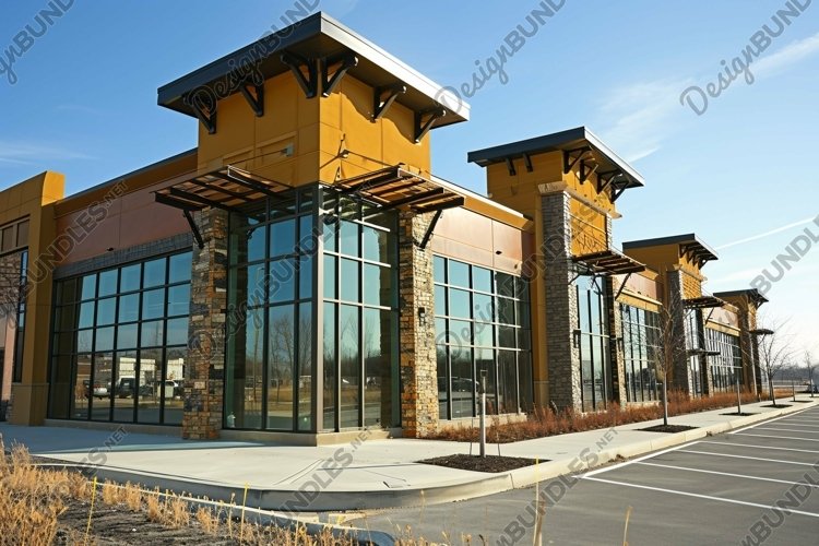 Sign Board Mockup Commercial Building Fascia Aluminium Metal