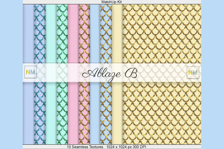 Ablaze B Mermaid Seamless Textures