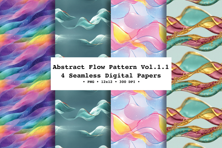 Abstract Flow Seamless Pattern Vol.1.1- 4 PNG