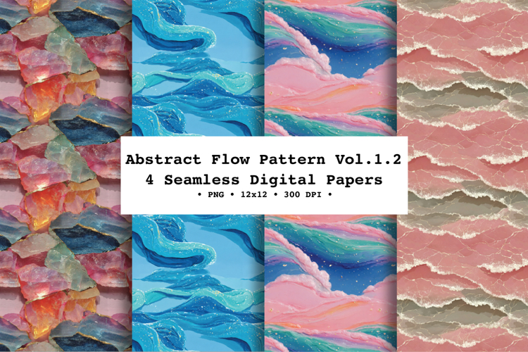 Abstract Flow Seamless Pattern Vol.1.2 - 4 PNG