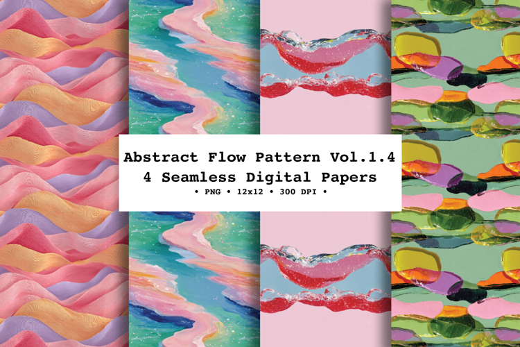 Abstract Flow Seamless Pattern Vol.1.4 - 4 PNG