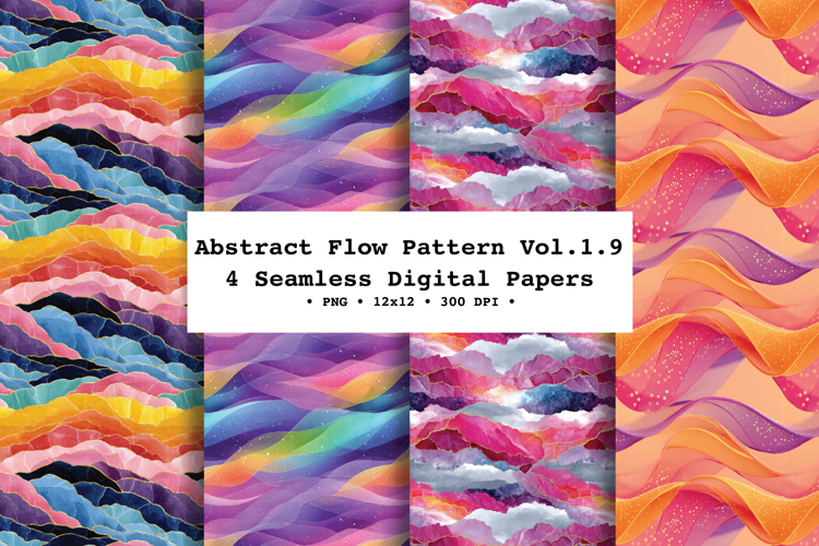 Abstract Flow Seamless Pattern Vol.1.9 - 4 PNG