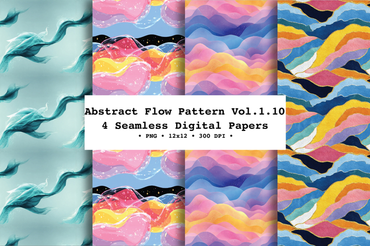 Abstract Flow Seamless Pattern Vol.1.10 - 4 PNG