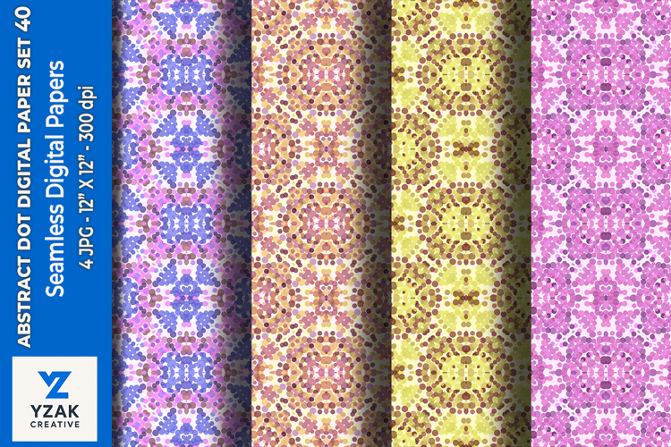 Abstract Dot Digital Paper Set 40