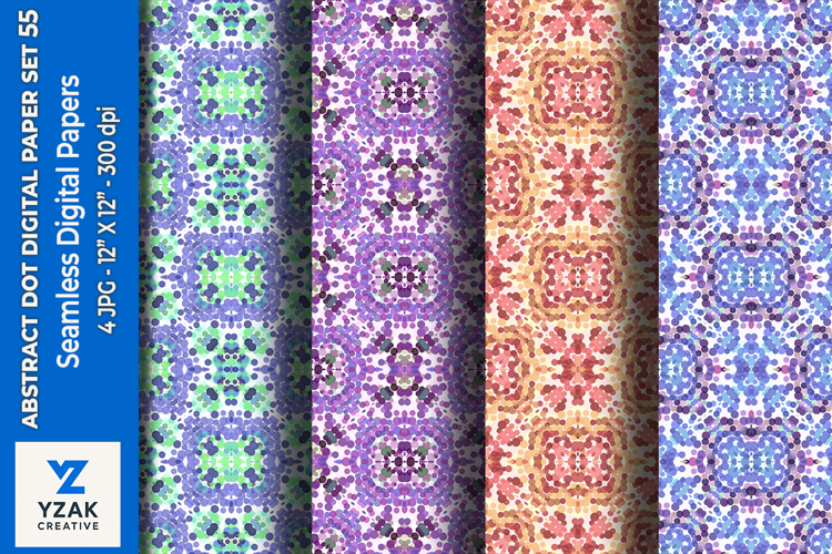 Abstract Dot Digital Paper Set 55