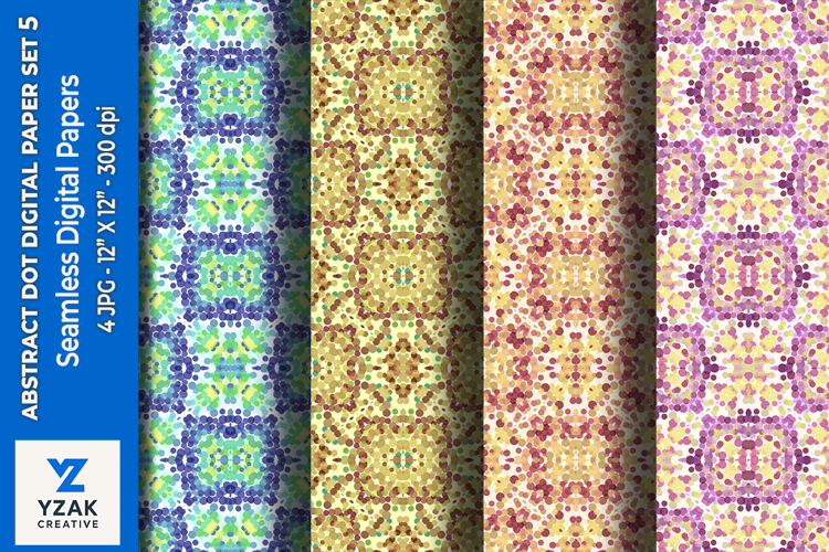 Abstract Dot Digital Paper Set 5