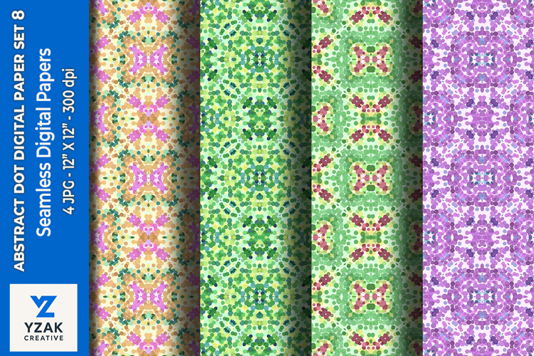 Abstract Dot Digital Paper Set 8