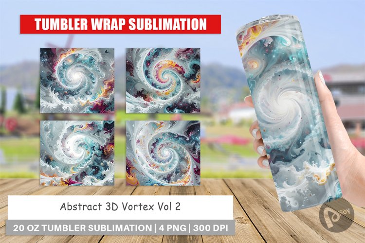 Tumbler Wrap Abstract Vortex
