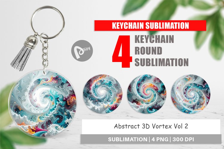 Keychain Abstract Vortex