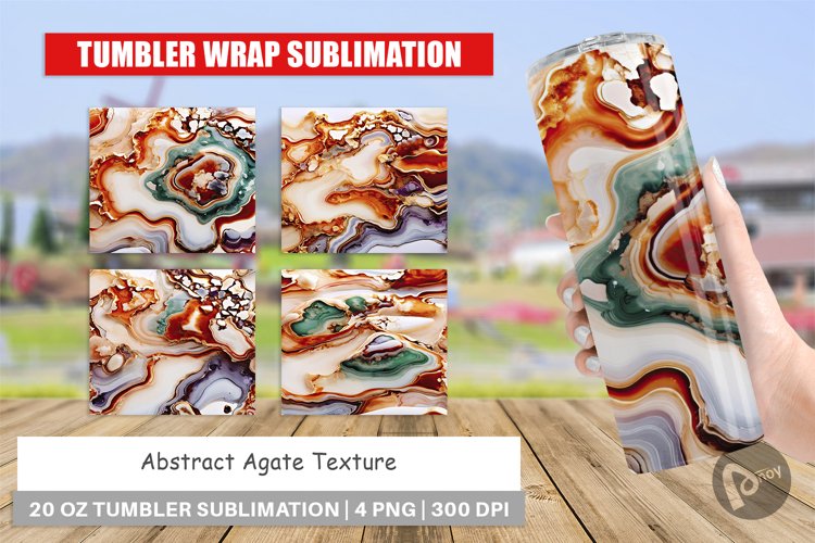 Tumbler Wrap Abstract Agate