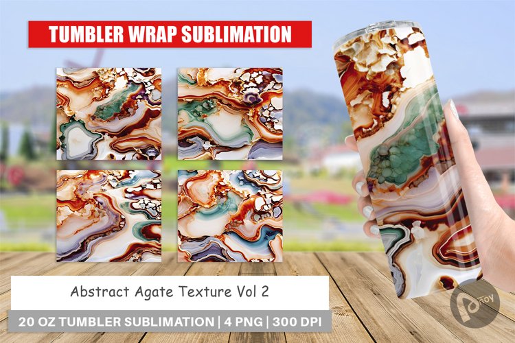 Tumbler Wrap Abstract Agate