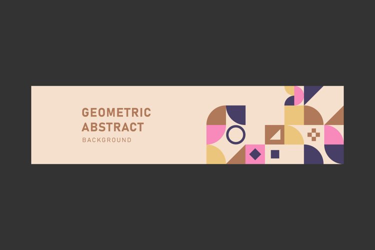 Abstract background with geometric texture horizontal banner