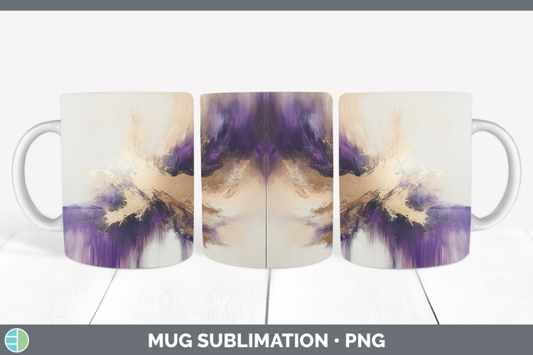 Abstract Beige Mug Wrap Sublimation Coffee Cup Designs