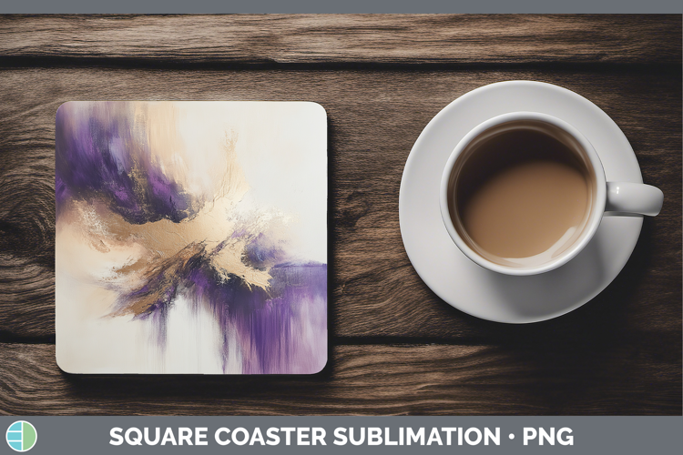 Abstract Beige Square Coaster Sublimation Coaster Designs