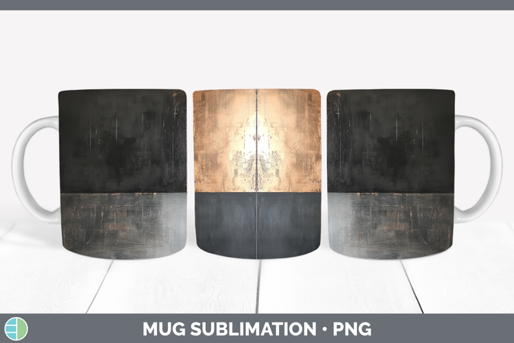 Abstract Black Mug Wrap Sublimation Coffee Cup Designs