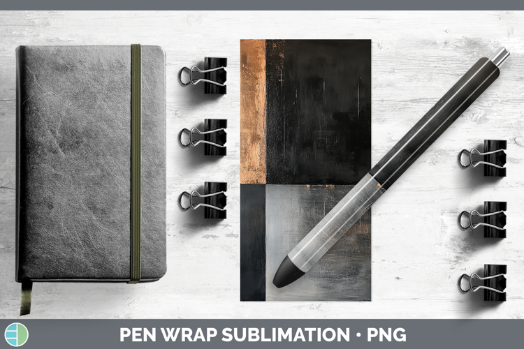 Abstract Black Pen Wrap Sublimation Pen Designs