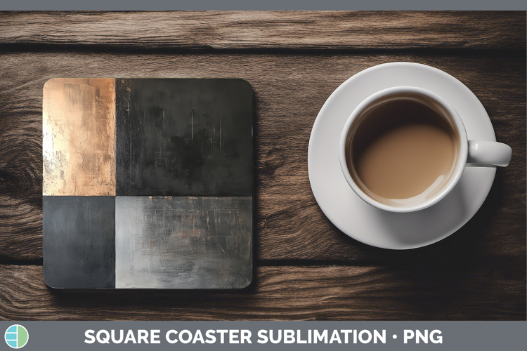 Abstract Black Square Coaster Sublimation Coaster Designs