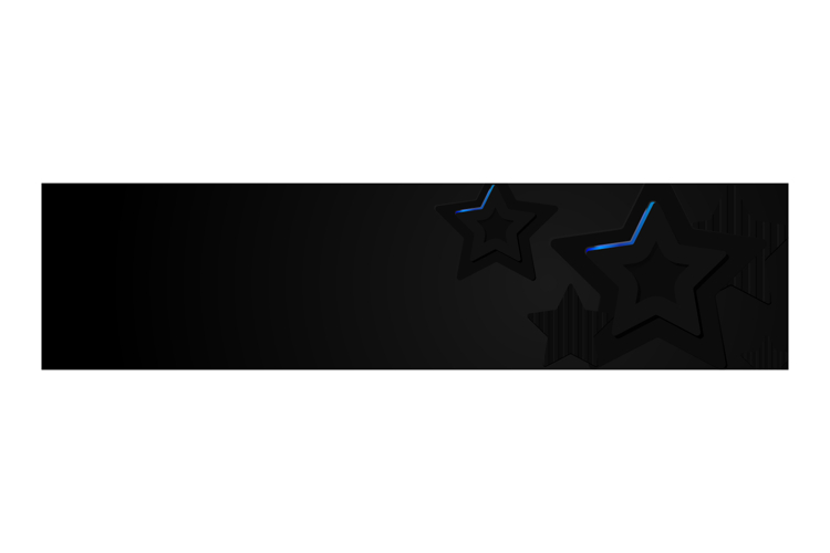 Abstract black stars dimensional horizontal cover and banner