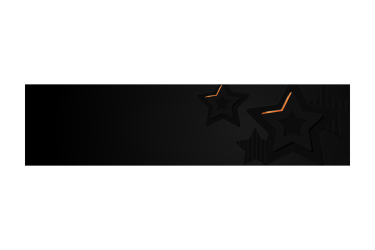 Abstract black stars dimensional horizontal cover and banner