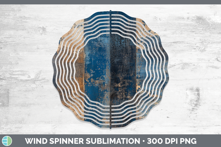Abstract Blue Wind Spinner Sublimation Spinner Designs