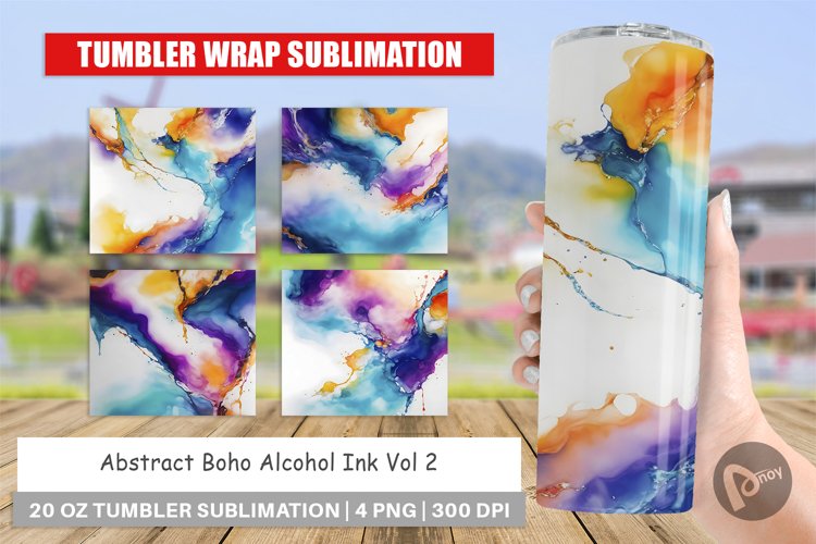 Alcohol Ink Tumbler Wrap Image 11