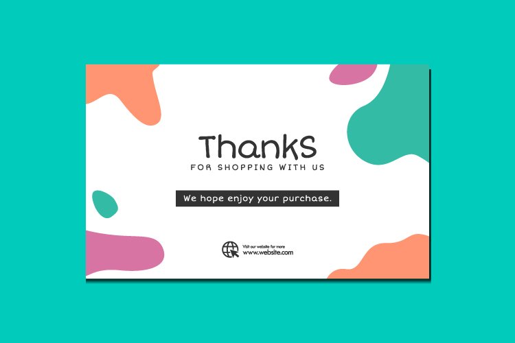 Abstract colorful design card template
