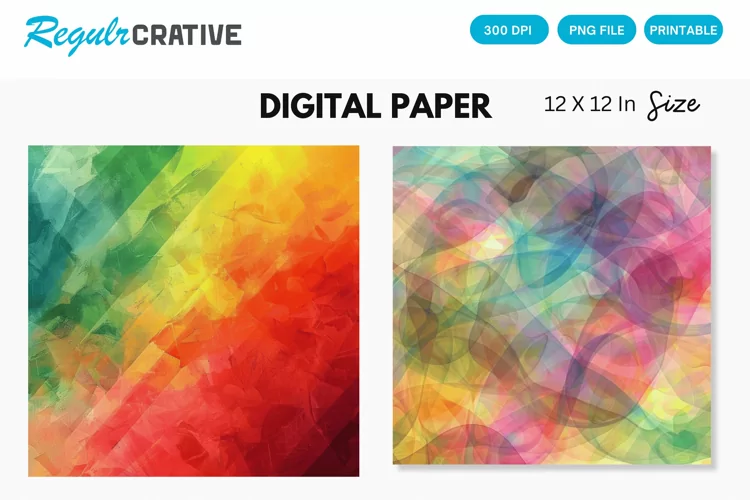 Abstract Colorful Seamless Digital Paper, Abstract Pattern