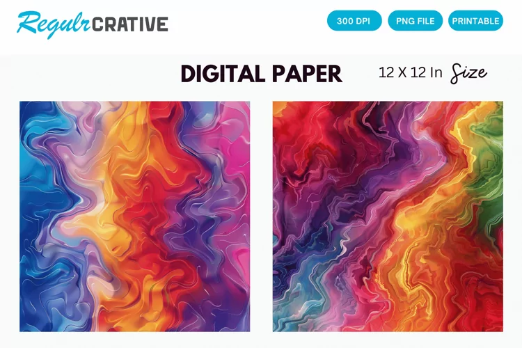 Abstract Colorful Seamless Digital Paper, Abstract Pattern