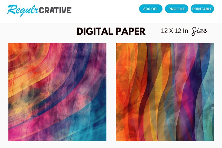 Abstract Colorful Seamless Digital Paper, Abstract Pattern example image 1