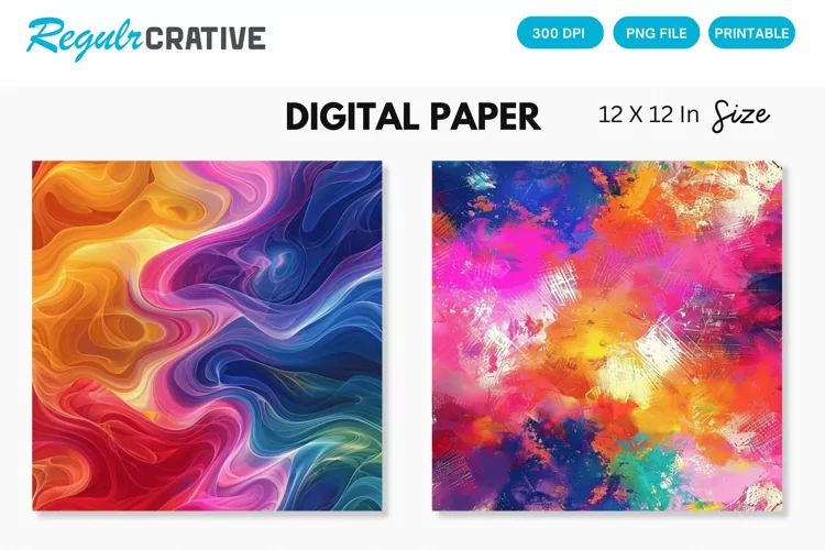 Abstract Colorful Seamless Digital Paper, Abstract Pattern
