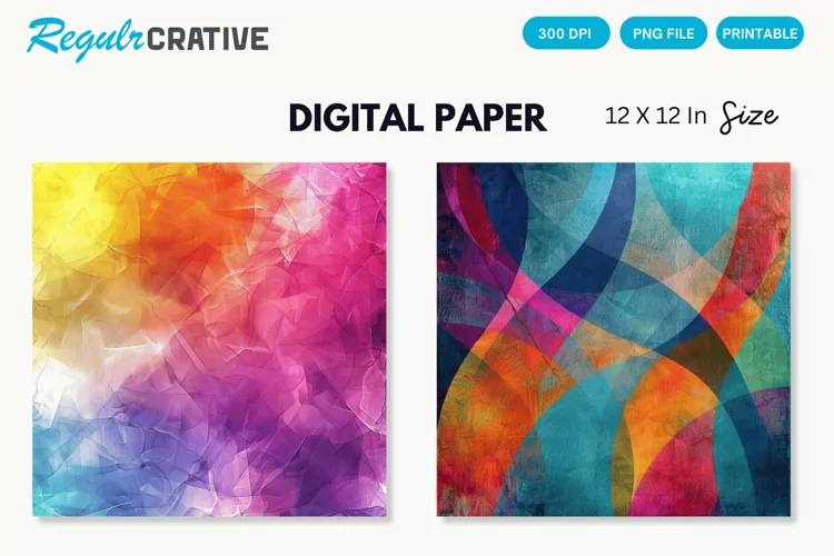 Abstract Colorful Seamless Digital Paper, Abstract Pattern