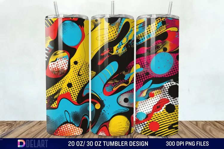 Abstract comic pop Tumbler Wrap