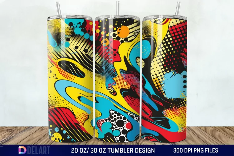 Abstract comic pop Tumbler Wrap