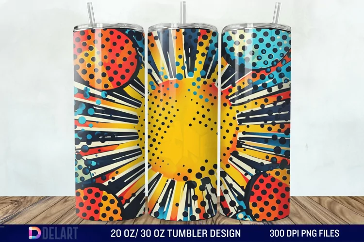 Abstract comic pop Tumbler Wrap