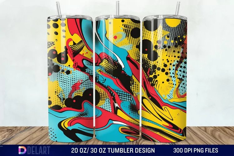 Abstract comic pop Tumbler Wrap