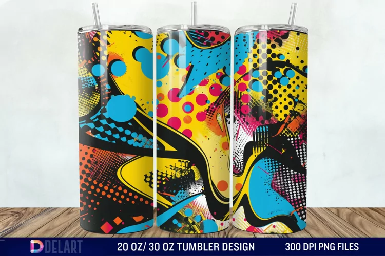 Abstract comic pop Tumbler Wrap