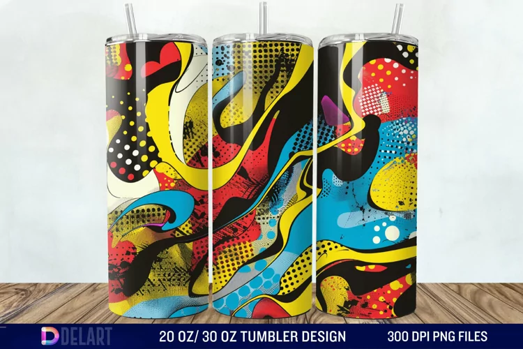 Abstract comic pop Tumbler Wrap